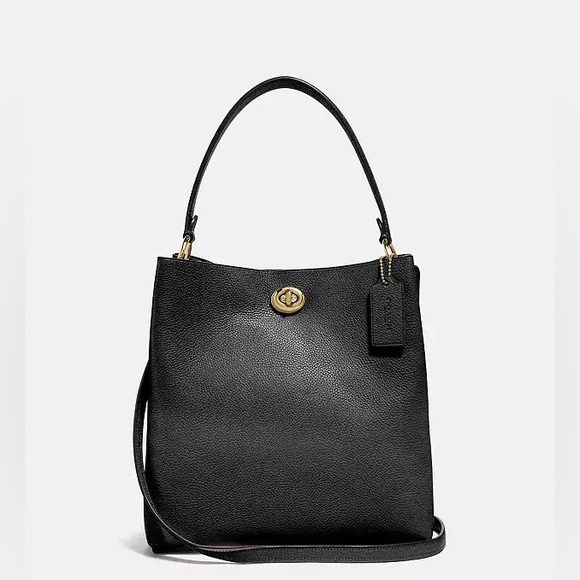 Coach Pebbled Leather Charlie Bucket 21 - Picture 1 of 9